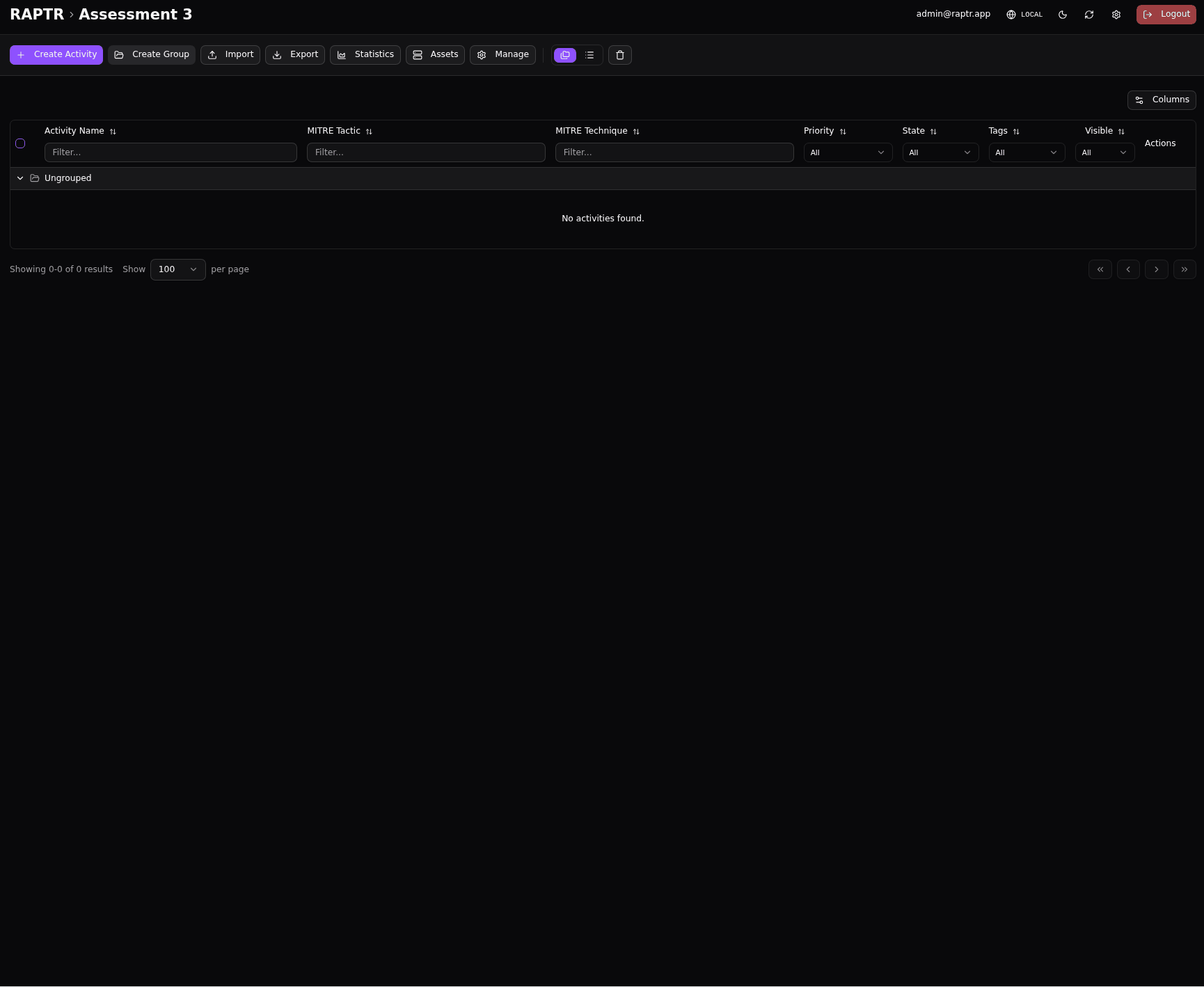 Import activity group template Import activity group template