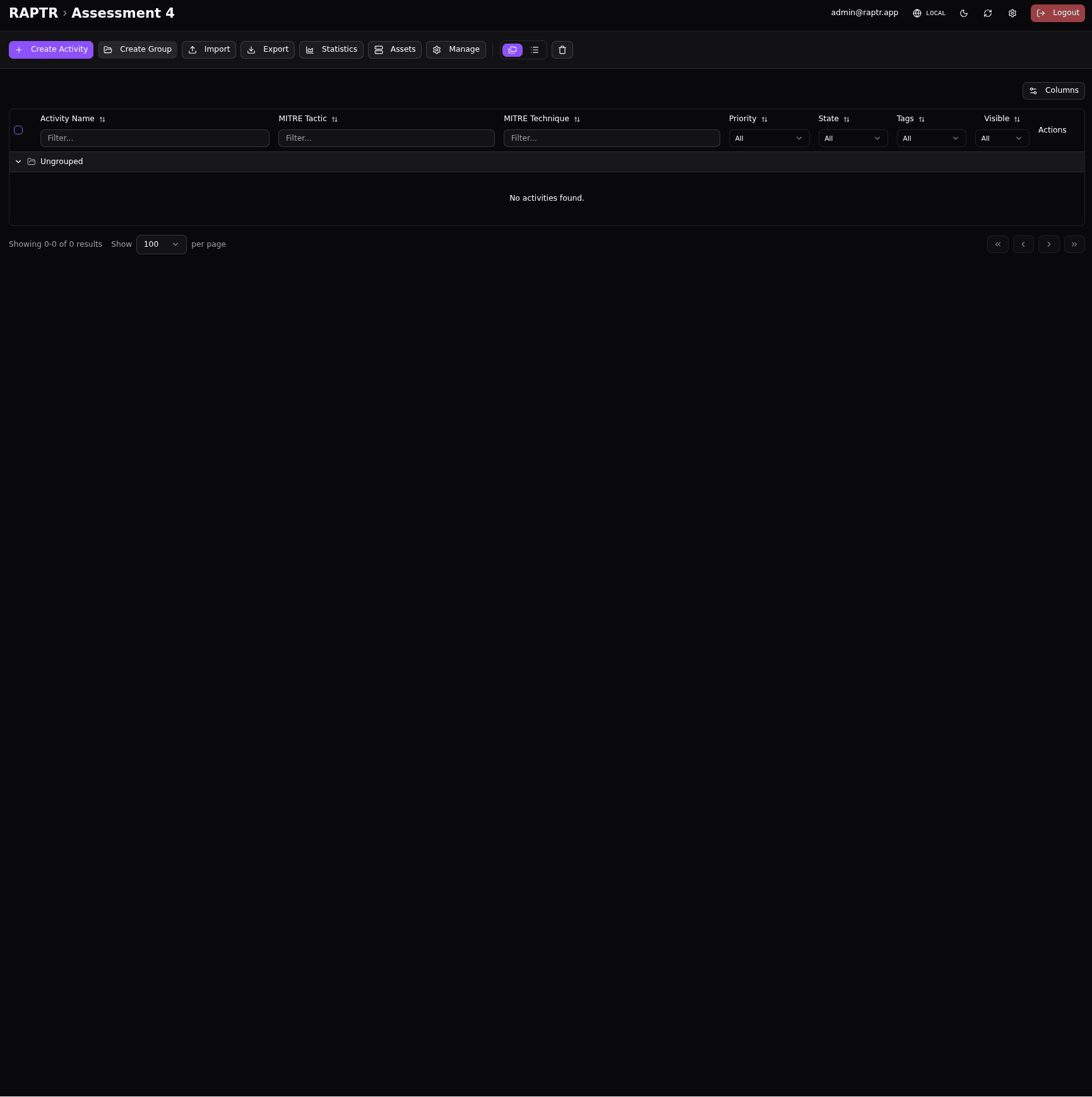 Import activity template Import activity template